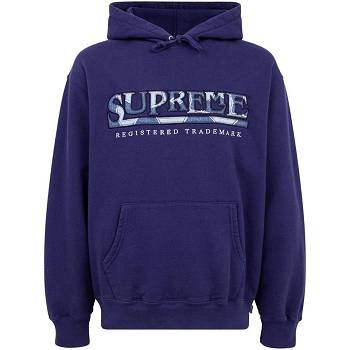 Supreme Amazing Denim Logo Hoodie Blue | IL491AP