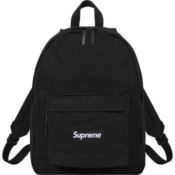 Supreme Canvas Backpack Bags Black | IL166BC