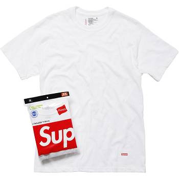 Supreme Hanes® Tagless Tees (3 Pack) Accessories White | IL192BC