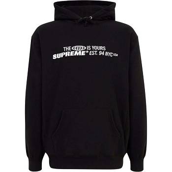 Supreme The World Is Yours Printed Hoodie Black | IL463OR